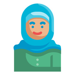 arab woman flat icon
