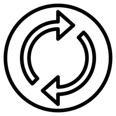 Refresh outline style icon