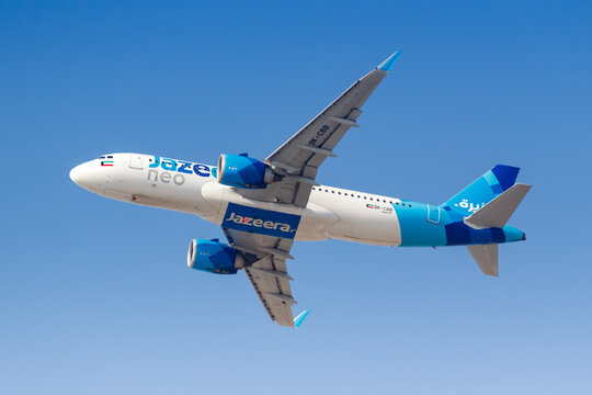 Jazeera Airways Airbus A320neo Airplane Dubai Airport In The United Arab Emirates