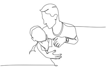 Continuous one line of gay male couple  in silhouette on a white background. Linear stylized.Minimalist. LGBTQ love