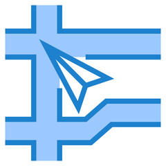 GPS blue style icon