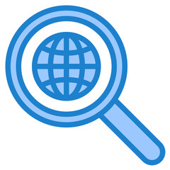 Search blue style icon