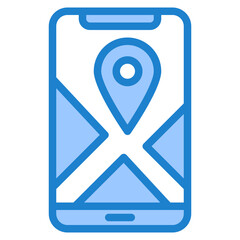 smartphone blue style icon