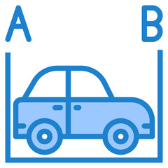 Transportion blue style icon