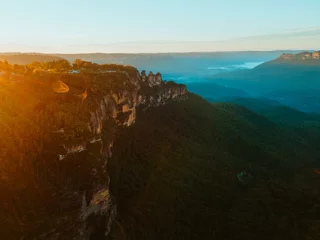 Keuken foto achterwand Three Sisters Zonsopgang bij de Three Sisters, Blue Mountains