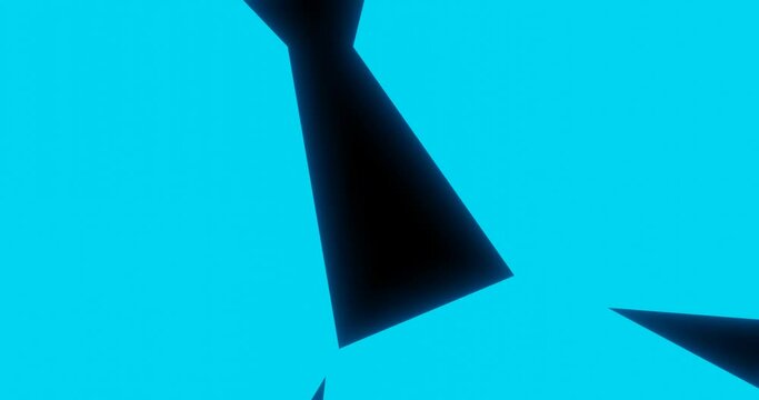 3d render with abstract geometric background of blue and black glowing parallelograms