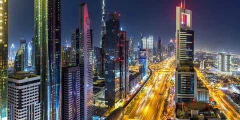 Acrylglas douchewanden met foto Burj Khalifa Dubai Sheikh Zayed Road Burj Khalifa Kalifa skyscraper building skyline architecture panorama in United Arab Emirates