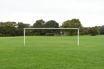 Soccer gaol posts in the park