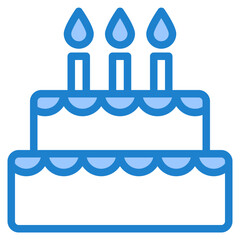 Cake blue style icon