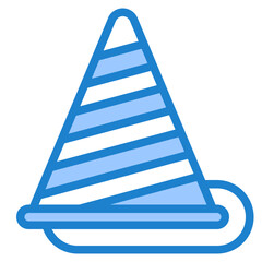 Party hat blue style icon