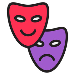 Mask color line style icon