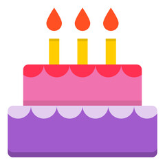 Cake flat style icon