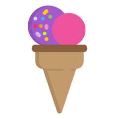 Icecream cone flat style icon