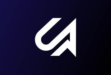 Modern Simple Minimalist JP or up Logo design vector © AFstudio87