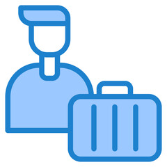 briefcase blue style icon