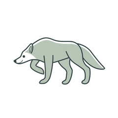 Cartoon wolf. Childish print for nursery, kids apparel, poster, postcard, pattern.
