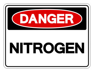 Danger Nitrogen Symbol Sign,Vector Illustration, Isolate On White Background Label. EPS10