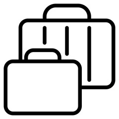 briefcase outline style icon