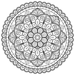 Circular Pattern Mandala Henna Mandala