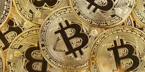 Bitcoin crypto currency paying online pay digital money cryptocurrency business finances panorama