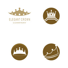 Crown Logo Template vector icon illustration design