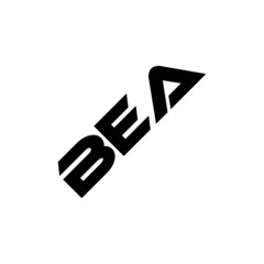 BEA letter logo design with white background in illustrator, vector logo modern alphabet font overlap style. calligraphy designs for logo, Poster, Invitation, etc.
