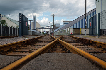 Fototapeta premium Gleise in Hamburg Willemsburg