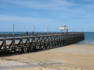 jetty on the beach at Luc sur mer