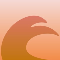 Background of summer in orange, curve 095