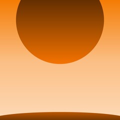 Background of summer in orange, curve 100