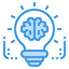 Fototapeta premium Idea blue outline icon