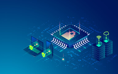 Obraz premium cyberChip