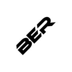 BER letter logo design with white background in illustrator, vector logo modern alphabet font overlap style. calligraphy designs for logo, Poster, Invitation, etc.