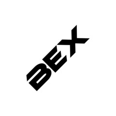Fototapeta na wymiar BEX letter logo design with white background in illustrator, vector logo modern alphabet font overlap style. calligraphy designs for logo, Poster, Invitation, etc.