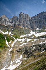 impressive peak of Bifertenstock in Glarus Alps
