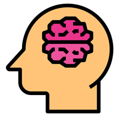 Intelligence filled outline icon