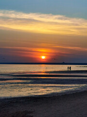 sunset on the beach