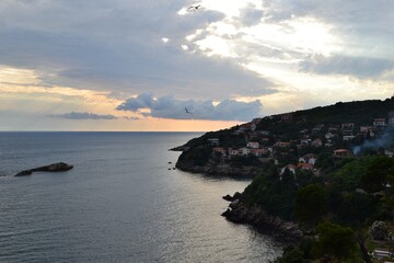 sunset over the sea