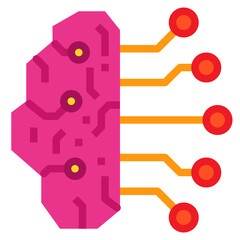 Artificial Intellegent flat icon