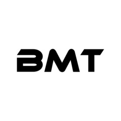 BMT letter logo design with white background in illustrator, vector logo modern alphabet font overlap style. calligraphy designs for logo, Poster, Invitation, etc.