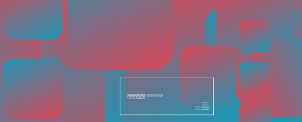 Square shapes composition geometric abstract background. 3D shadow effects and fluid gradients. Modern overlapping forms