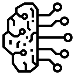 Artificial Intellegent outline icon