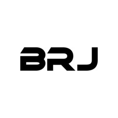 BRJ letter logo design with white background in illustrator, vector logo modern alphabet font overlap style. calligraphy designs for logo, Poster, Invitation, etc.