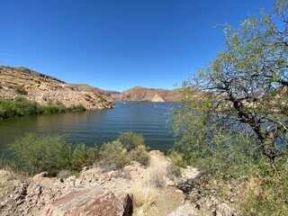 lake and mountains
