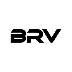 BRV letter logo design with white background in illustrator, vector logo modern alphabet font overlap style. calligraphy designs for logo, Poster, Invitation, etc.