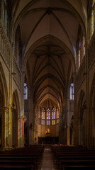 Fototapeta na wymiar San Sebastian Cathedral (Buen Pastor) interior view