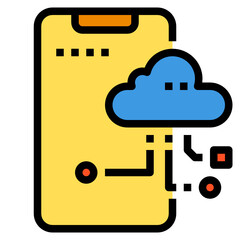 Cloud Computing filled outline icon