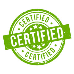 Grunge Certified Badge Stamp. Eps 10 Vector.