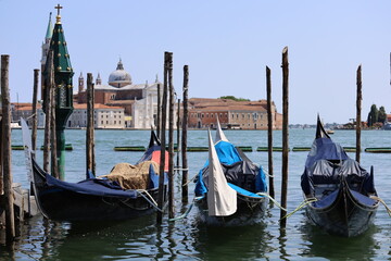 Fototapeta na wymiar Venice Gondolas, Grand Canal