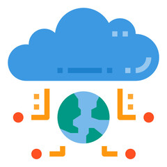 Cloud Computing flat icon